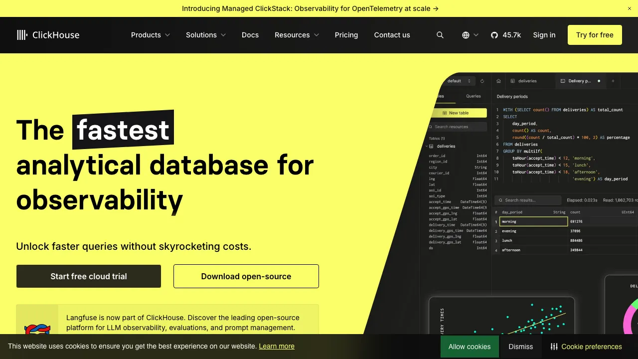 ClickHouse main image
