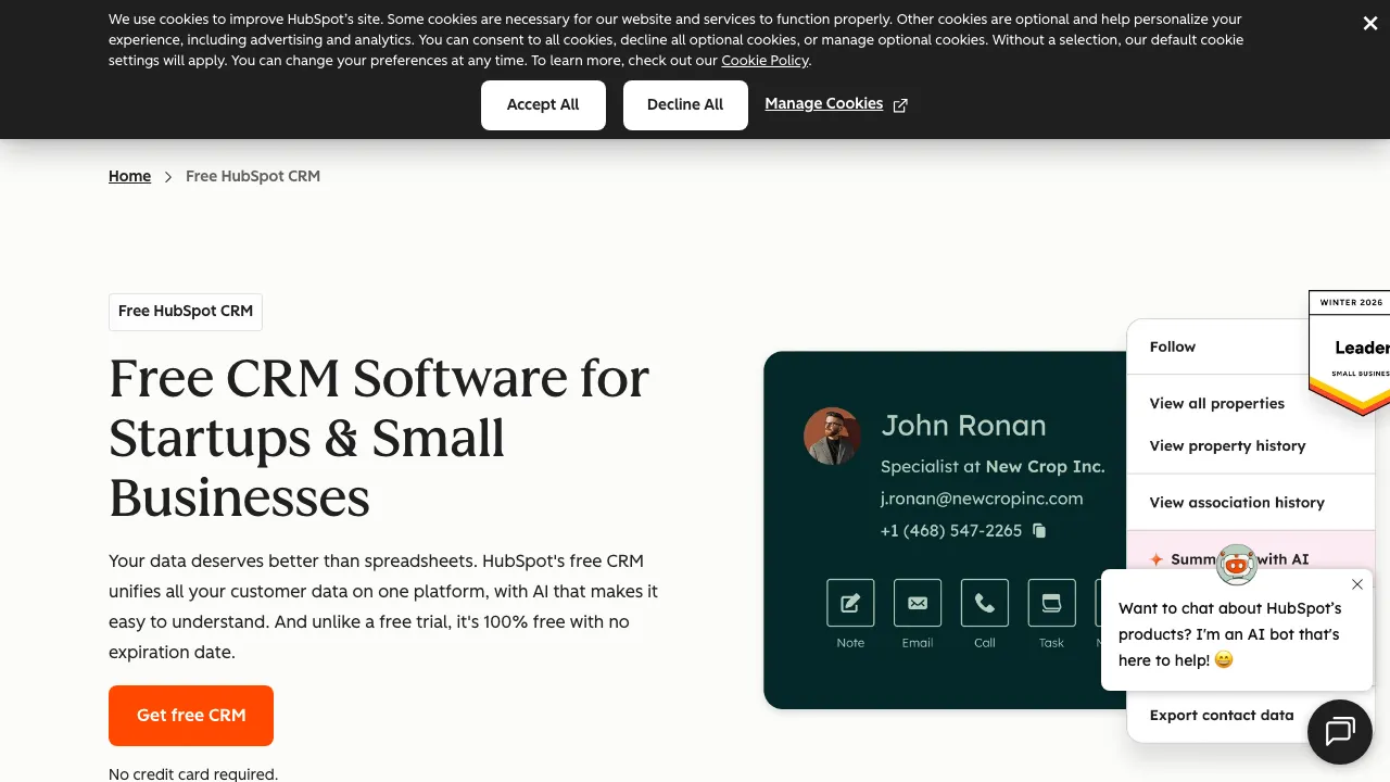 HubSpot CRM main image