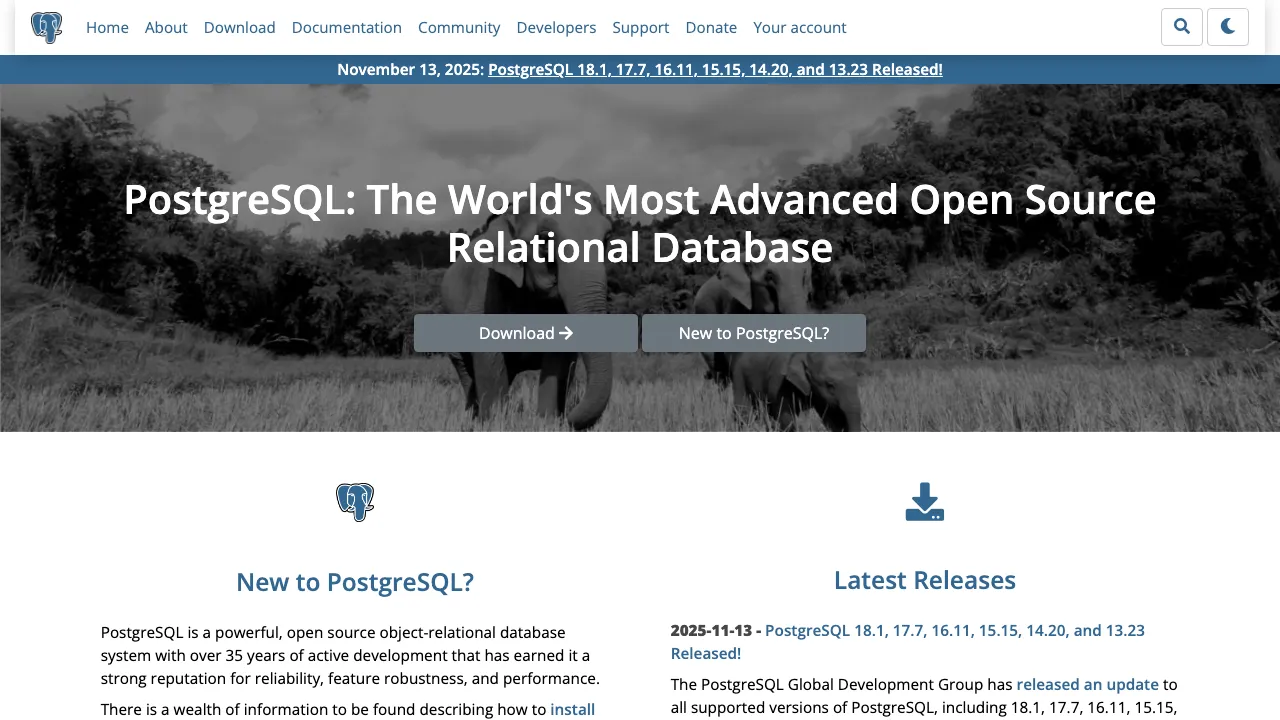 PostgreSQL main image
